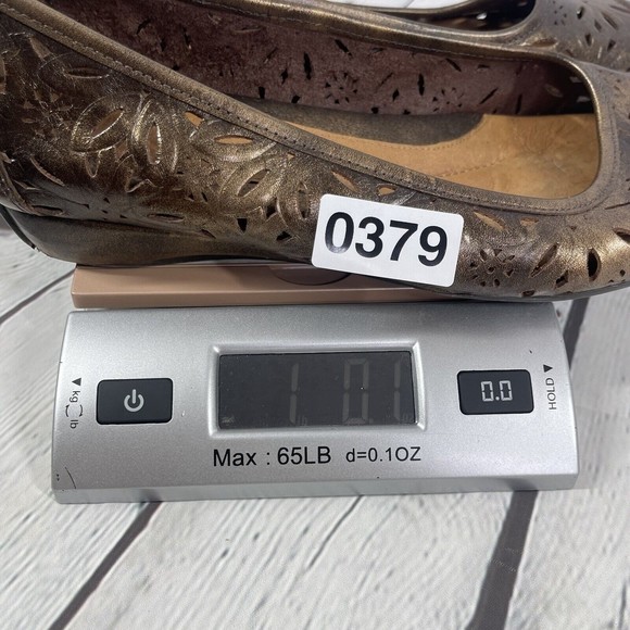 Nurture Flat Size 9.5 M Gold Rustic Comfort Cushioned Ballet Slip On Shoes - Picture 12 of 12